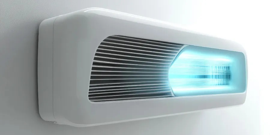 Modern Air Purifier Wall Mounted UV Light Clean Air Home Appliance Ventilation System